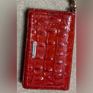 Brahmin Red Crocodile Embossed Card Holder